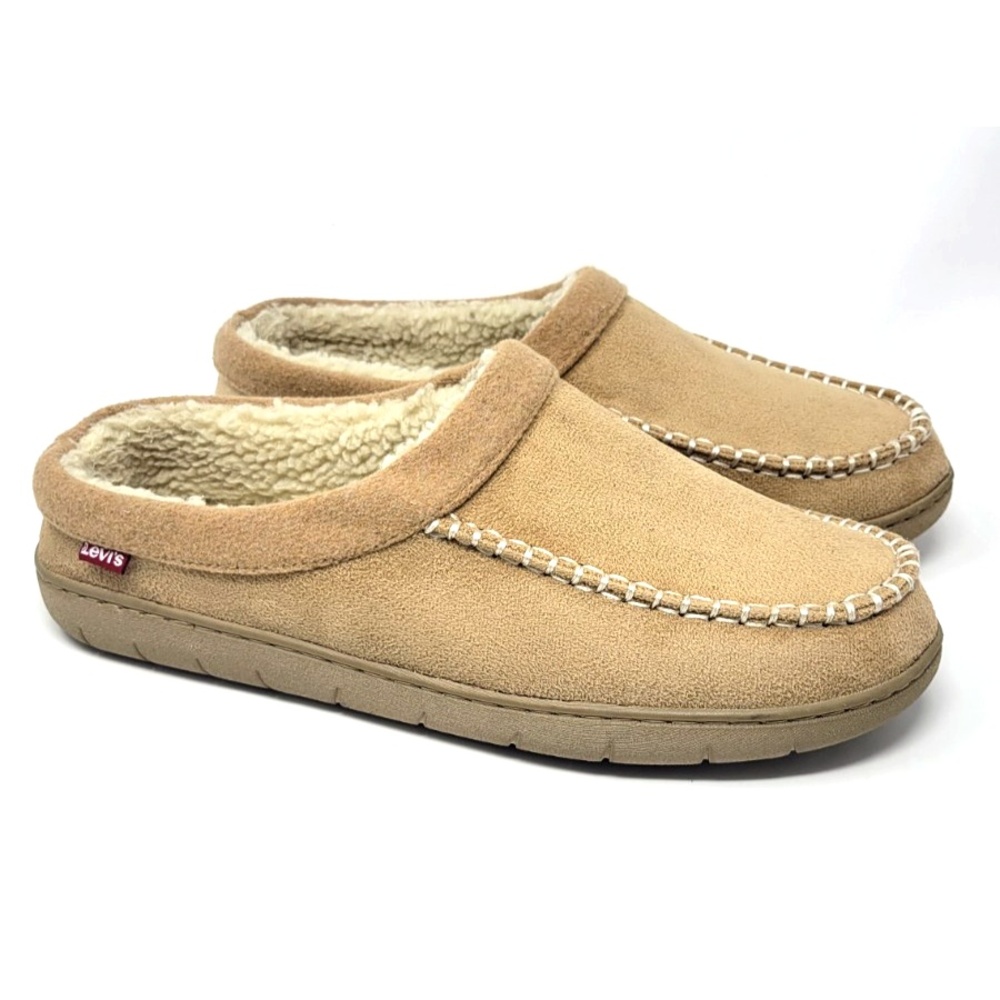 Levi's Victor Clog Slippers XL Microsuede Faux Shearling Slip On House